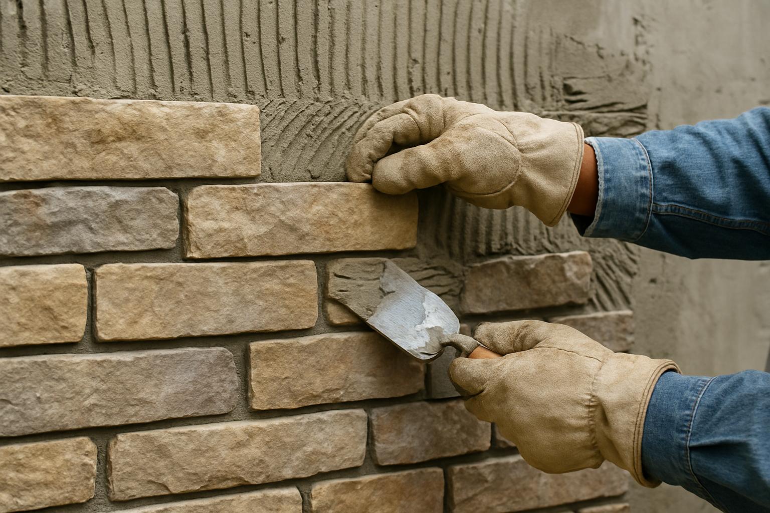 Монтаж искусственного камня Монтаж искусственного камняфото